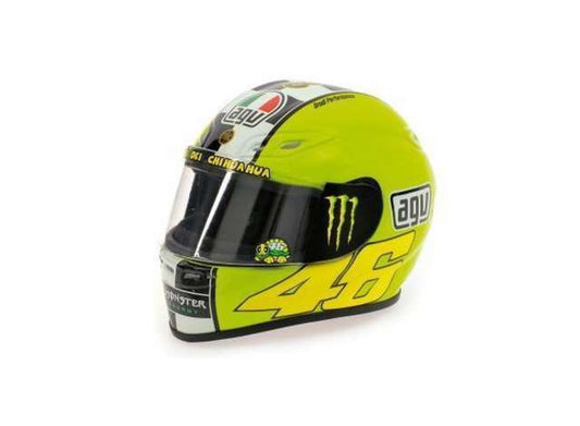 Pre-Order – 2009 Helmet Valentino Rossi MotoGP Mugello, green/yellow 1:10 Minichamps Model (mc315090076) – ETA. July/August 2026