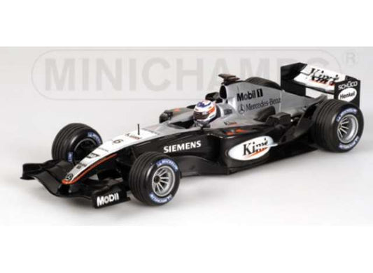 Pre-Order – 2004 McLaren Mercedes MP4/19 Kimi Raikonen, silver/black 1:43 Minichamps Model (mc530044306) – ETA. July/August 2026
