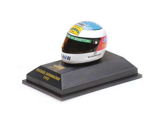 Pre-Order – 1992 Helmet Michael Schumacher First Win Belgian GP, white/blue/red/yellow 1:10 Minichamps Model (mc510389219) – ETA. July/August 2026