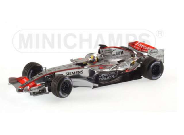 Pre-Order – 2006 McLaren Mercedes Benz MP4/21 Juan Pablo Montoya, silver 1:18 Minichamps Model (mc53061804) – ETA. July/August 2026