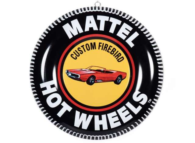 Hot Wheels Collector Button Tin Sign *Custom Firebird* Auto World Model