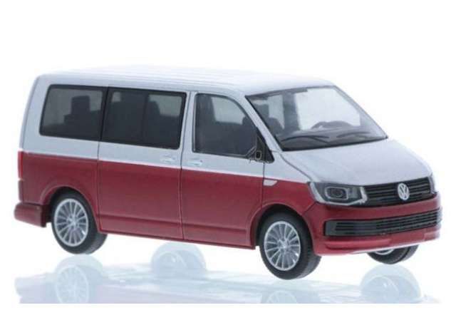 Available To Order – Volkswagen T6, red/silver 1:87 Rietze Model (RZ11662)