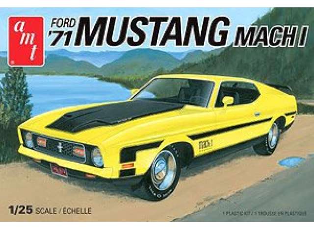1971 Ford Mustang Mach I, plastic modelkit 1:25 AMT Model