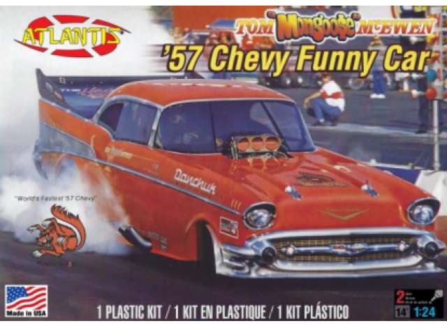 Tom McEwen Chevy Funny car, plastic modelkit 1:24 Atlantis Model