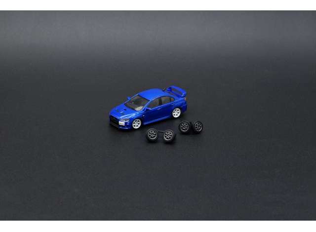 2007 Mitsubishi Lancer Evo X rhd, blue 1:64 BM Creations Model