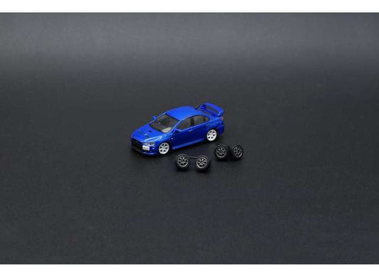 2007 Mitsubishi Lancer Evo X rhd, blue 1:64 BM Creations Model