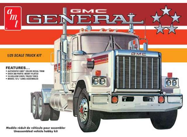 1976 GMC General Semi Tractor, plastic modelkit 1:25 AMT Model