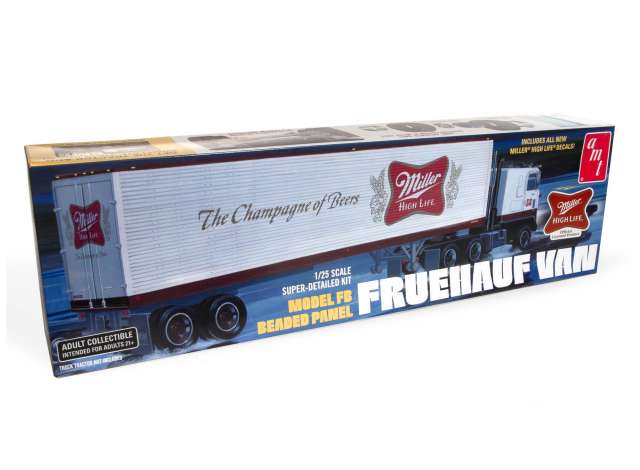 Fruehauf 1940 Semi Trailer (Miller Beer), plastic modelkit 1:25 AMT Model