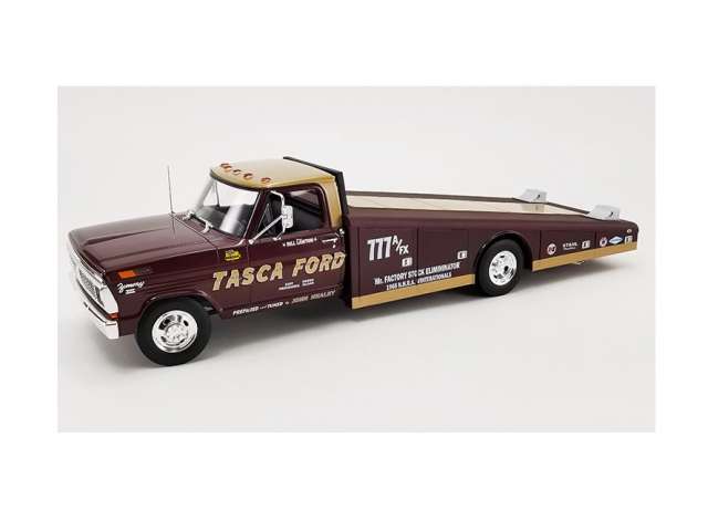 1970 Ford F-350 Ramp Truck *Tasca Ford*, brown/gold 1:18 Acme Diecast Model