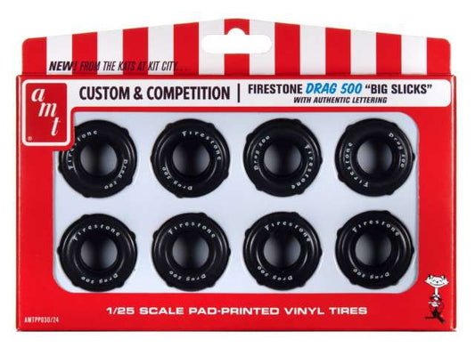 Firestone Drag 500 Big Slicks Tire Set 1:25 AMT Model