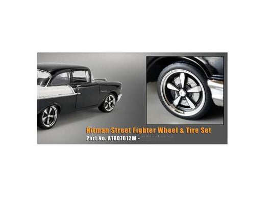 Pre-Order – Hitman Street Fighter Wheels & Tire set (1 set of 4 rims & Tires). 1:18 Acme Diecast Model (acme1807012W) – ETA. September 2026