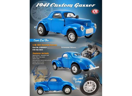 Pre-Order – 1941 Custom Gasser, blue 1:18 Acme Diecast Model (acme1800921) – ETA. September 2026