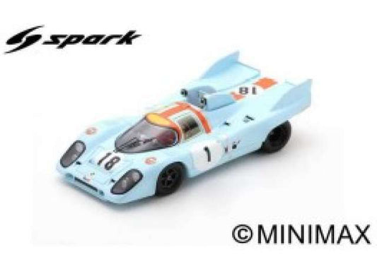 Pre-Order – 1971 Porsche 917K #18 Le Mans Test, Jackie Oliver, *Resin Series*, blue 1:43 Spark Model (SPAS9985) – ETA. September 2026
