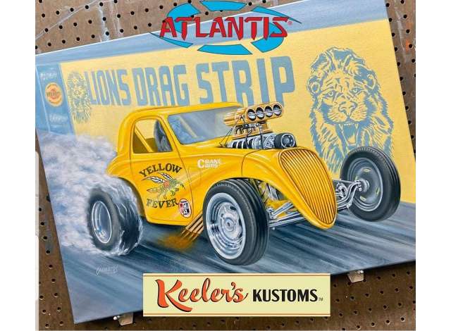 Yellow Fever Competition Coupe Keelers Kustoms, plastic modelkit 1:25 Atlantis Model