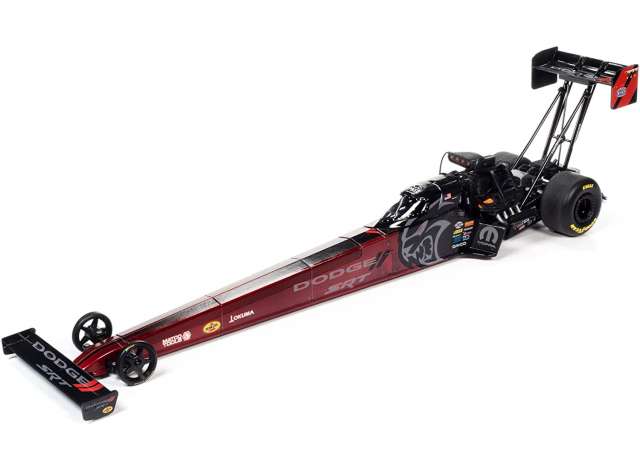 2021 Leah Preutt Dodge Charger SRT Hellcat TFD, dark red metallic with Dodge SRT Hellcat Race Graphics 1:24 Auto World Model