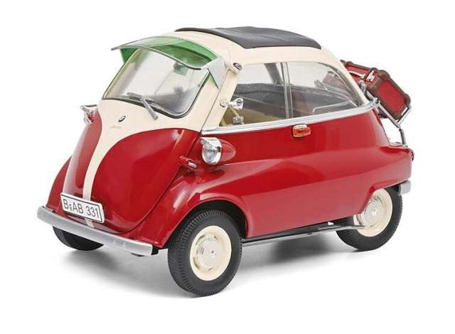 Pre-Order – BMW Isetta with Suitcase, red/beige 1:18 Schuco Model (schuco0409) – ETA. July/August 2026
