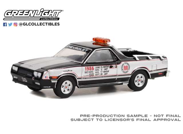 Pre-Order – 1986 Chevrolet El Camino SS Michigan International Speedway Official Truck 1:64 GreenLight Model (gl30383) – ETA. September 2026