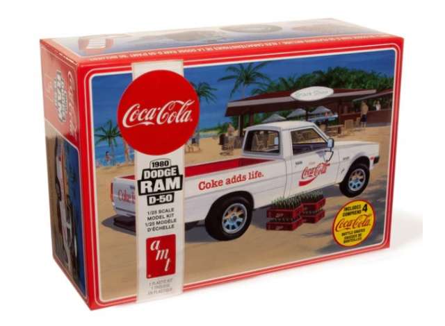 1980 Dodge Ram D-50 PickUp Coke, plastic modelkit 1:25 AMT Model