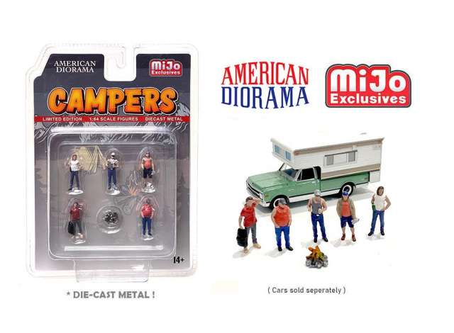 Campers Figure set 1:64 American Diorama Model