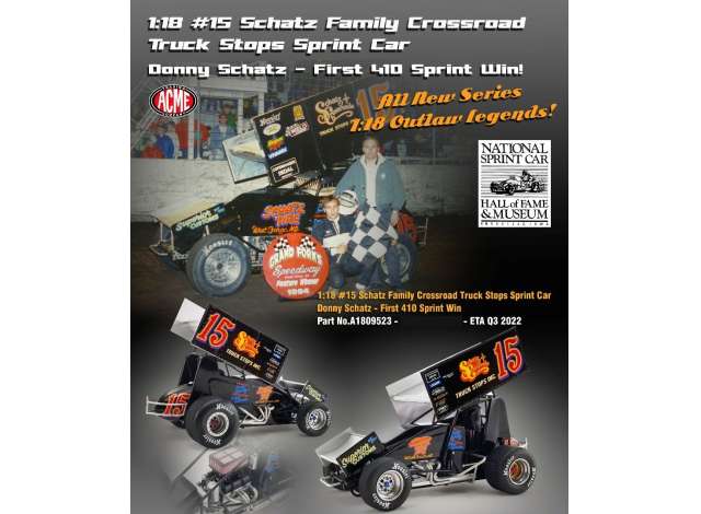 #15 Schatz Crossroads Truck Stops Sprint Car *Donny Schatz* 1:18 Acme Diecast Model