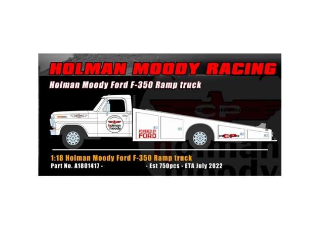 Ford F-350 Ramp Truck *Holman Moody Racing*, white/red 1:18 Acme Diecast Model