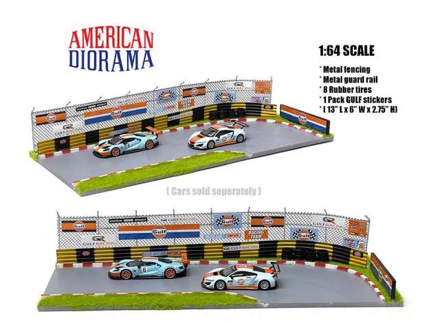 Gulf Racetrack Diorama 1:64 American Diorama Model