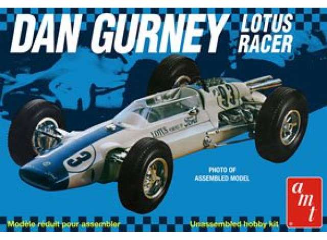 Dan Gurney Lotus Racer, plastic modelkit, silver/blue 1:25 AMT Model