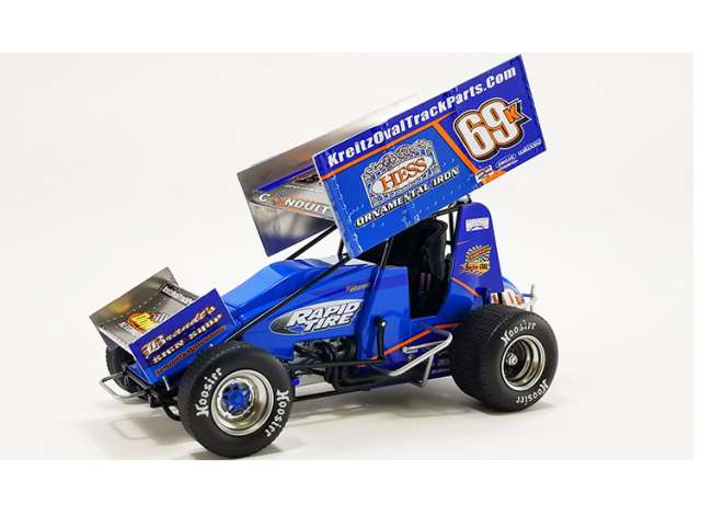 2022 #69K Lance Dewease Shannauer Plumbing/Hess Iron Sprint car, blue 1:18 Acme Diecast Model
