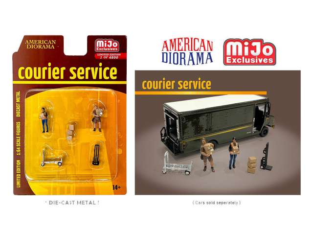 Courier Service Mijo Figure set, various 1:64 American Diorama Model