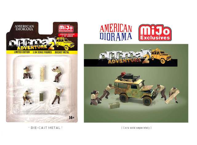 Off Road Adventure Mijo Figure set #2, various 1:64 American Diorama Model