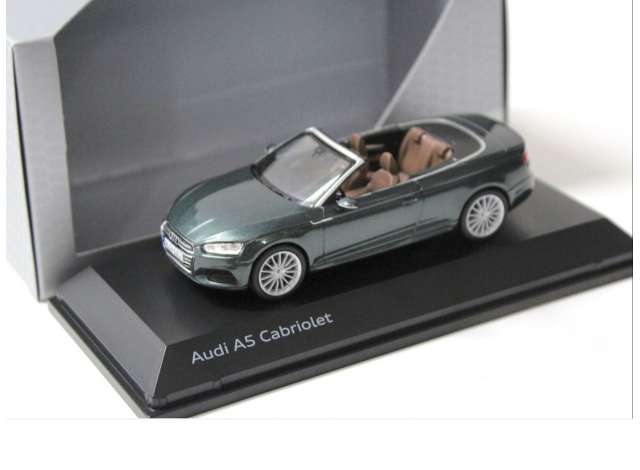 2017 Audi A5 Cabriolet, gotland green metallic 1:43 Spark Model