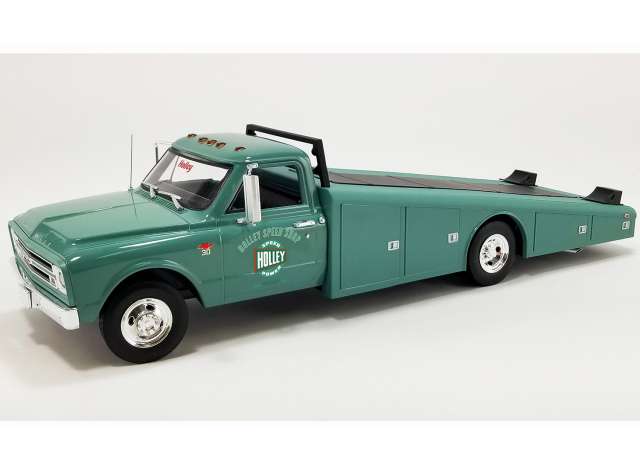 1967 Chevrolet C-30 Ramp Truck *Holley Speed Shop*, green 1:18 Acme Diecast Model