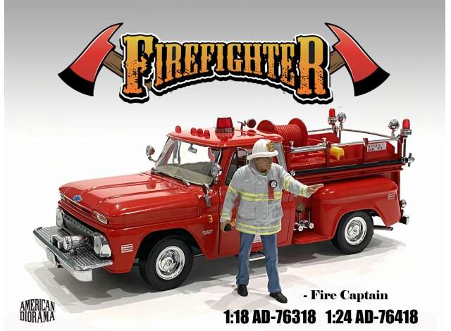 Firefighters *Fire Captain* figure 1:24 American Diorama Model