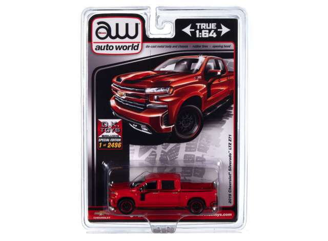 2019 Chevrolet Silverado LTZ Z71, red/black 1:64 Auto World Model