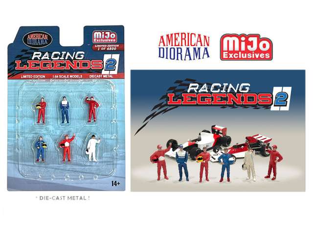 Racing Legends #2 Figure set 1:64 American Diorama Model