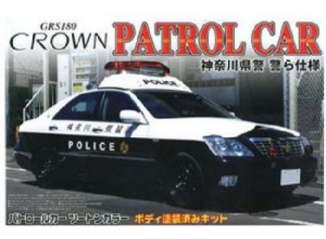 Toyota Crown Police Car Kanagawa, plastic modelcars 1:24 Aoshima Model