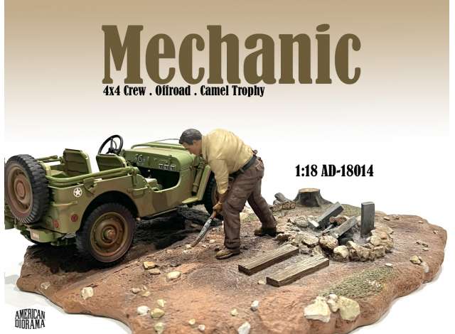 Mechanic Crew 4x4 Offroad Camel Trophy #4 1:18 American Diorama Model