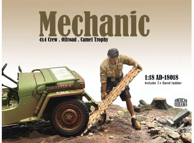 Mechanic Crew 4x4 Offroad Camel Trophy #8 1:18 American Diorama Model