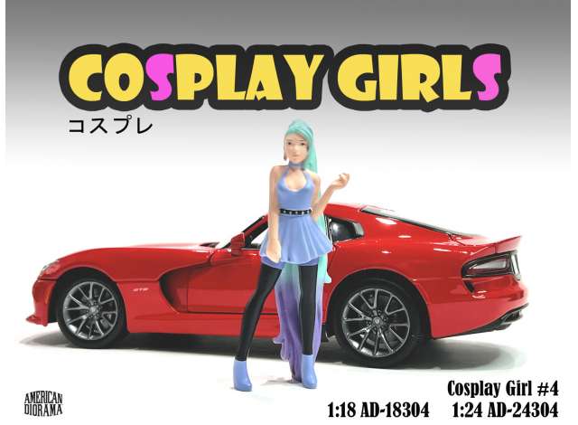 Cosplay Girl #4 1:24 American Diorama Model