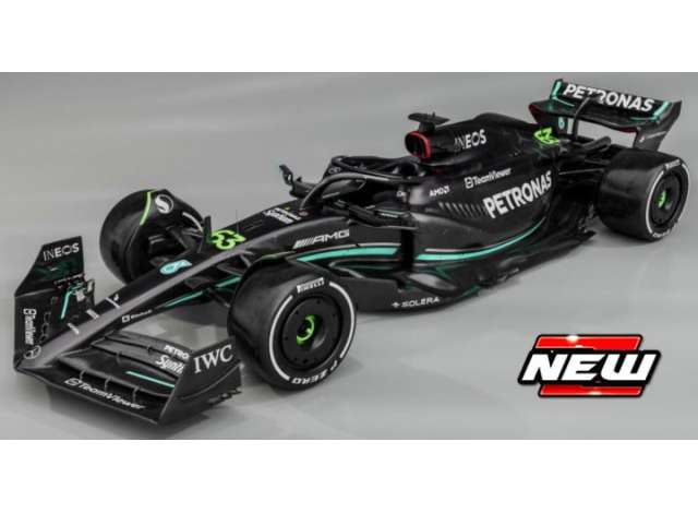 2023 Mercedes Benz AMG W14 #63 George Russel, turquoise/silver/black 1:43 Bburago Model