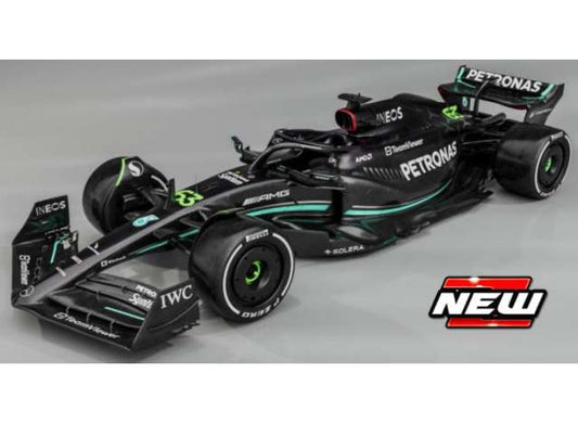 2023 Mercedes Benz AMG W14 #63 George Russel, turquoise/silver/black 1:43 Bburago Model