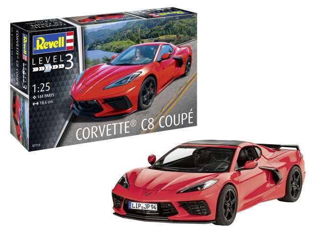 Pre-Order – Corvette C8 Coupé, level 3 plastic modelkit 1:24 Revell - Germany Model (revell07714) – ETA. September 2026