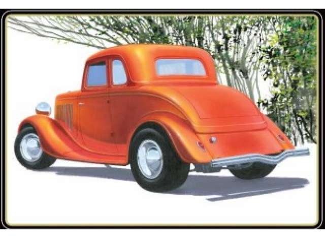 1934 Ford 5-Window Coupe Street Rod, plastic modelkit 1:25 AMT Model