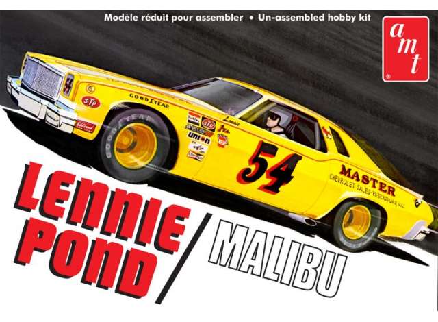 1974 Lennie Pond Chevrolet Malibu Stock Car, plastic modelkit 1:25 AMT Model