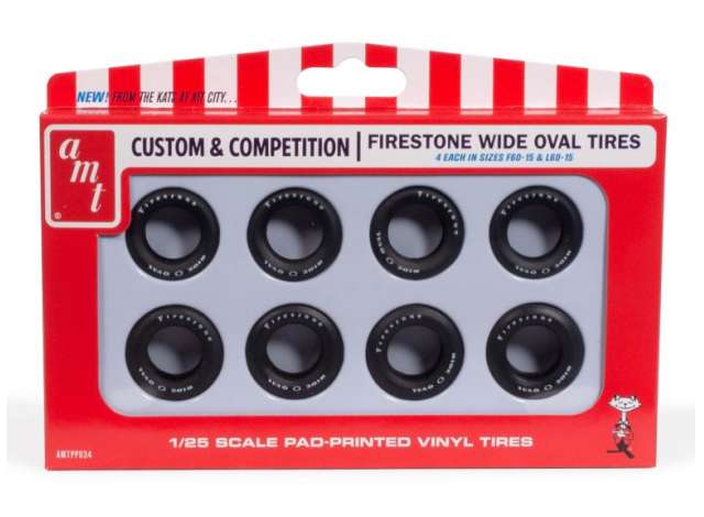 Firestone Wide Oval Tire Parts Pack 1:25 AMT Model