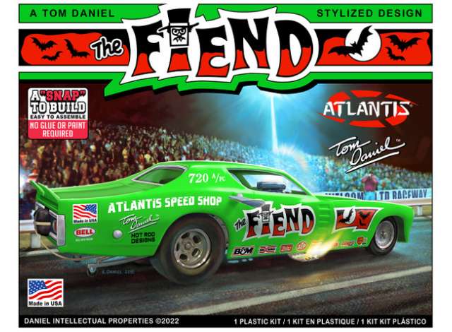 Tom Daniel *The Fiend* Funny Car, plastic modelkit 1:32 Atlantis Model