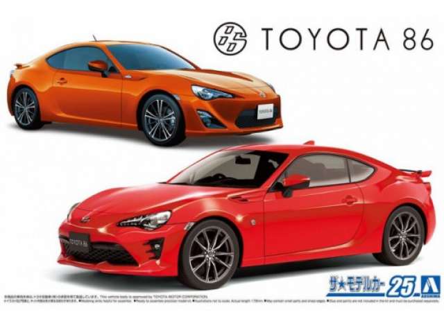 #25 2016 Toyota ZN6/Toyota86, plastic modelkit 1:24 Aoshima Model