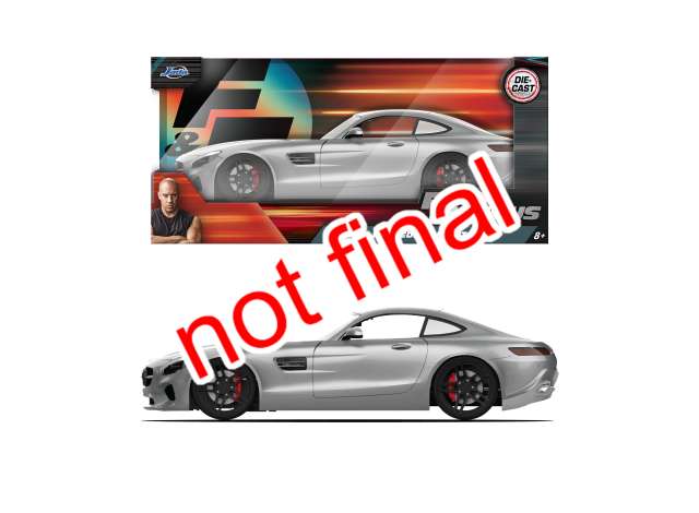 Pre-Order – #34920 1/24 Mercedes Benz AMG GT-S Fast & Furious, grey/black 1:24 Jada Toys Model (jada253203093) – ETA. September 2026