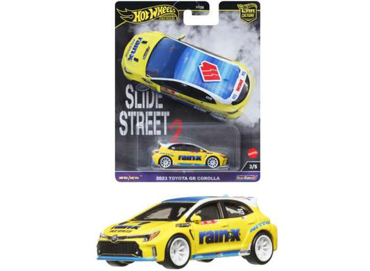 Slide Street 2 2023 Toyota GR Corolla 3/5 1:64 Hot Wheels Model (HKC82)