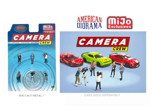 Camera Crew figure set 1:64 American Diorama Model